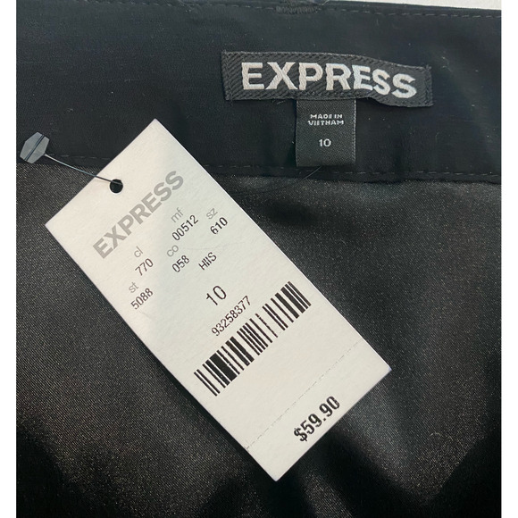 Express Black Belted Mini Skirt with Pockets Size 10- NWT - Picture 3 of 4